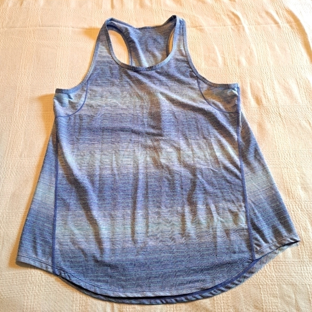#43 womens blue & teal tank top, no tags measures large